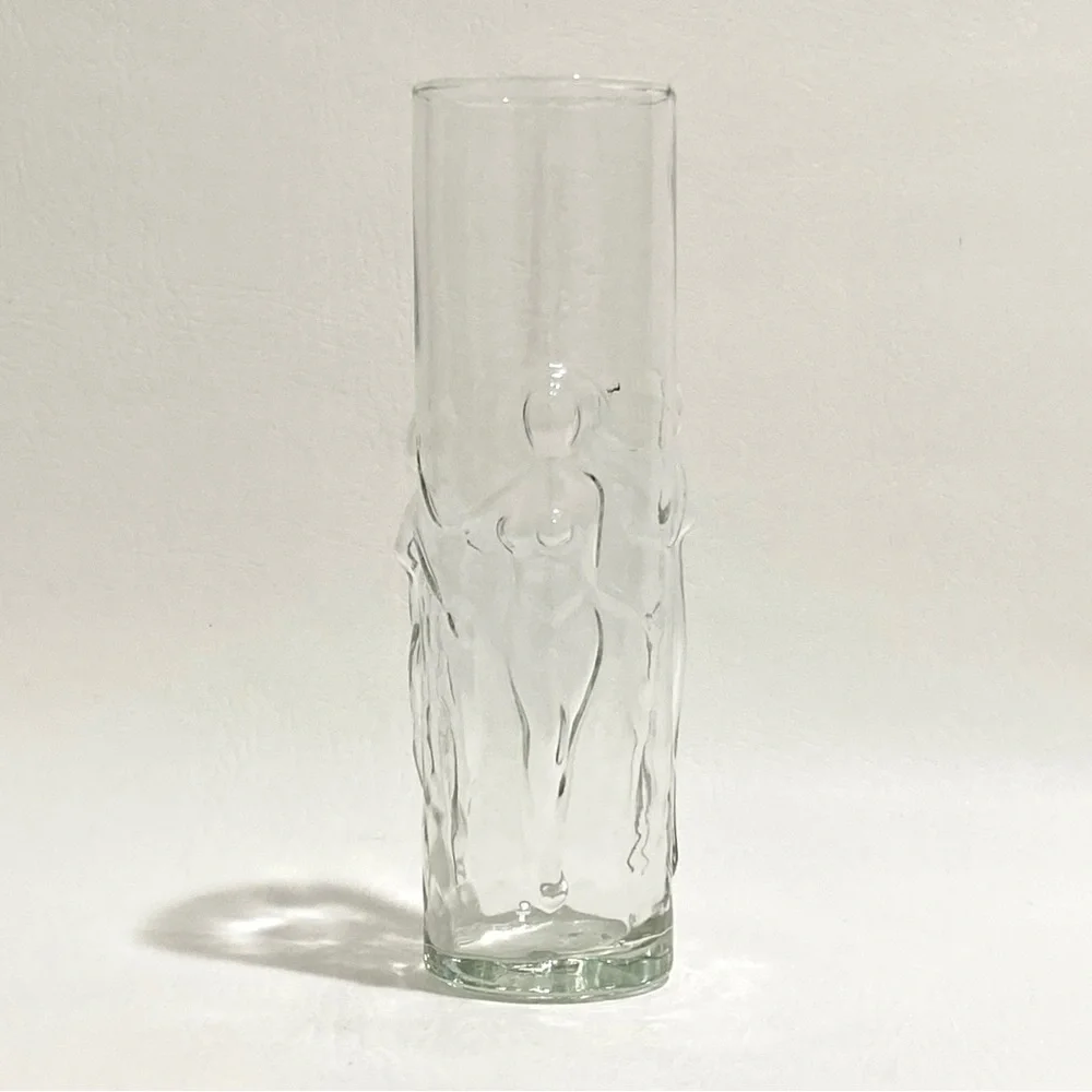 Vintage 1978 Libbey La Femme Tumbler Vase Clear - Picture 1 of 6